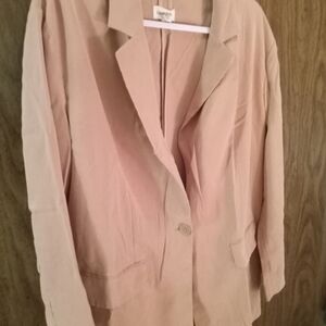 Women's Tan Blazer Open End SzL